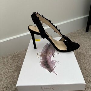 Jessica Simpson Jessin Black Supreme Microsuede - Sz 8.5